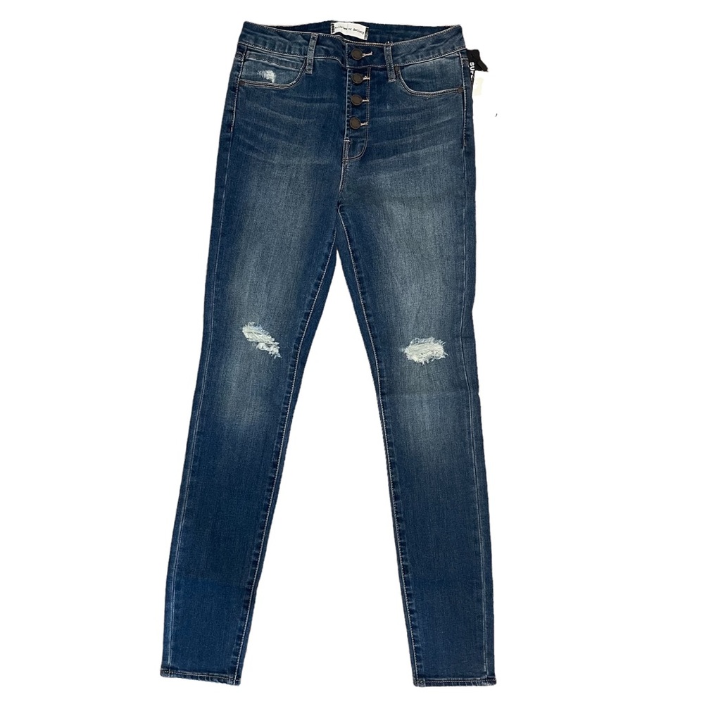 Articles Of Society Glenwood Britney Distressed Button Fly Skinny Jeans